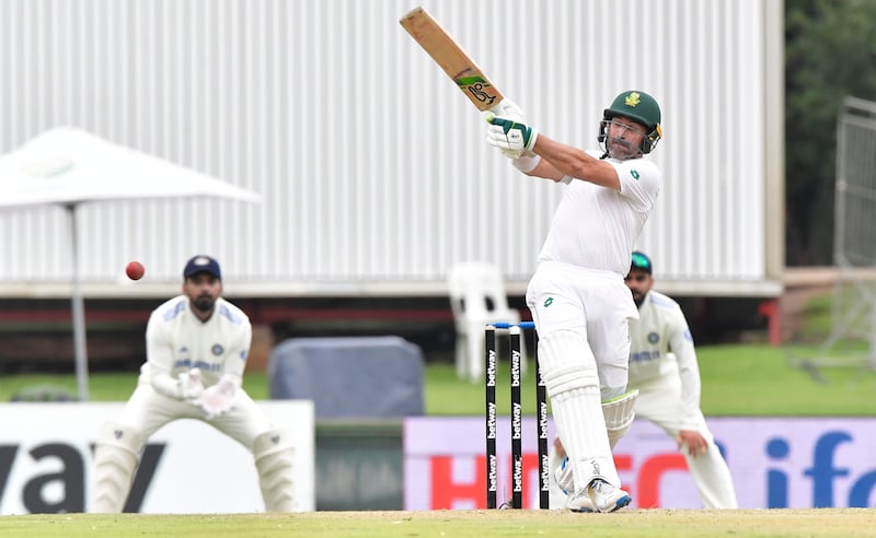 Dean Elgar of South Africa on his way to making 140 not out on day two of the First Test against India at SuperSport Park on December 27, 2023, in Centurion, South Africa. Gallo Images