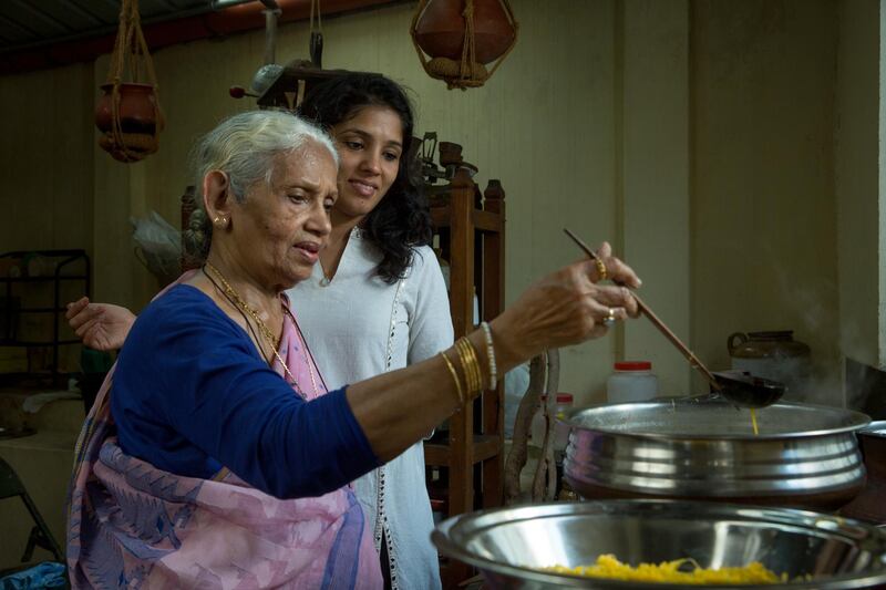 Ummi Abdulla and her granddaughter Nazaneen Jalaludheen