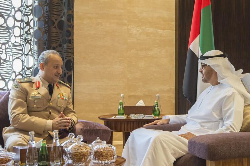 Sheikh Mohammed bin Zayed, Crown Prince of Abu Dhabi and Deputy Supreme Commander of the Armed Forces, on Monday received Saudi Prince Fahd bin Turki, commander of the Joint Special Operations of the Saudi-led coalition in Yemen, at Al Shati Palace. Prince Fahd informed Sheikh Mohammed of the latest developments. Mohamed Al Suwaidi / Crown Prince Court – Abu Dhabi