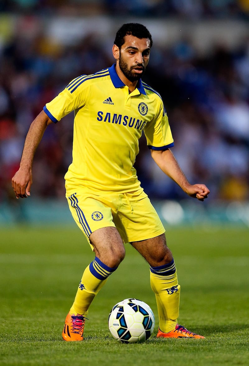 HIGH WYCOMBE, ENGLAND - JULY 16:  Mohamed Salah of Chelsea in action duing the pre season friendly match between Wycombe Wanderers and Chelsea at Adams Park on July 16, 2014 in High Wycombe, England.  (Photo by Ben Hoskins/Getty Images)
