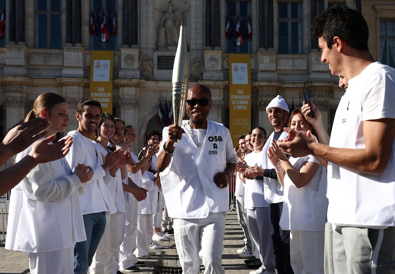 A test for the Olympic torch relay in Troyes. Reuters