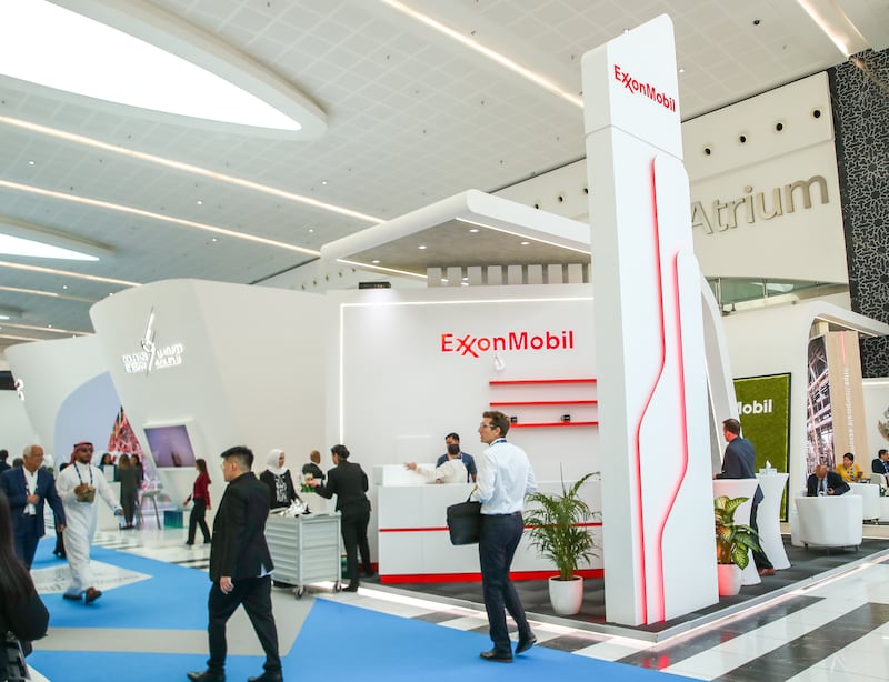 The Exxon Mobil stand