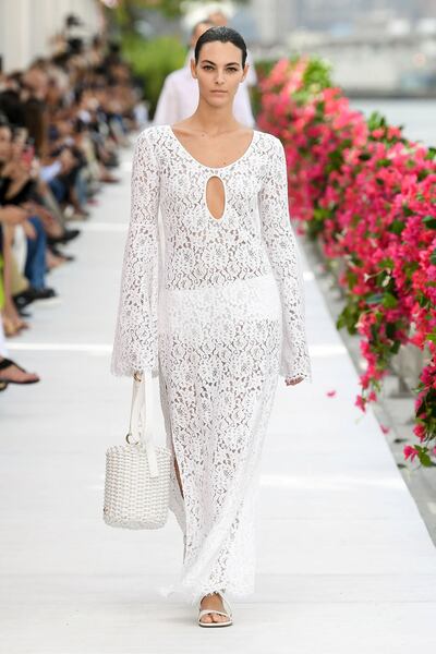 The opening look from the Michael Kors spring/summer 2024 collection. Photo: Michael Kors
