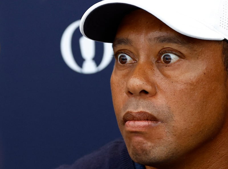 Tiger Woods talks about his Open challenge. Reuters