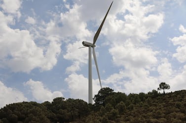 An Acwa Power wind turbine. The Riyadh-based company has a presence in 12 countries and a portfolio with an investment value of $45.5bn. Courtesy of Acwa Power