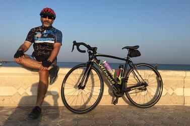 Ali Al-Salihi, 41, says he got more serious about cycling this year. Courtesy: Ali Al-Salihi,  