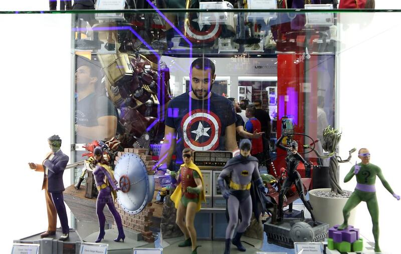 A display of comic book figures at Comic Con 2017.  Pawan Singh / The National