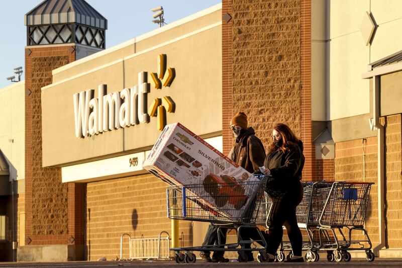 Walmart moves up one place on the rankings, with a brand value of $111.9bn. AFP