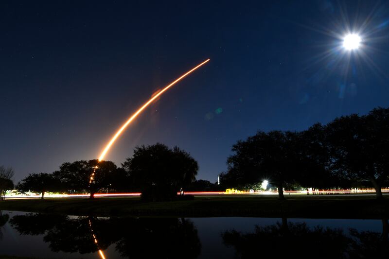 A SpaceX Falcon 9 rocket is launched from the Kennedy Space Centre in Cape Canaveral, Florida on Saturday, January 18. AP