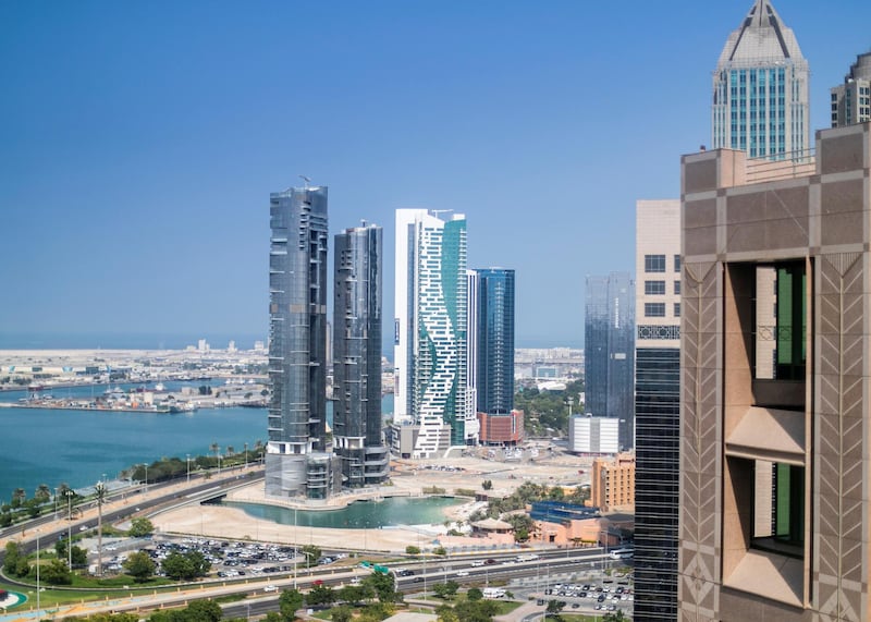 ABU DHABI, UNITED ARAB EMIRATES. 5 NOVEMBER 2019. 
Abu Dhabi corniche skyline.
(Photo: Reem Mohammed/The National)

Reporter:
Section: