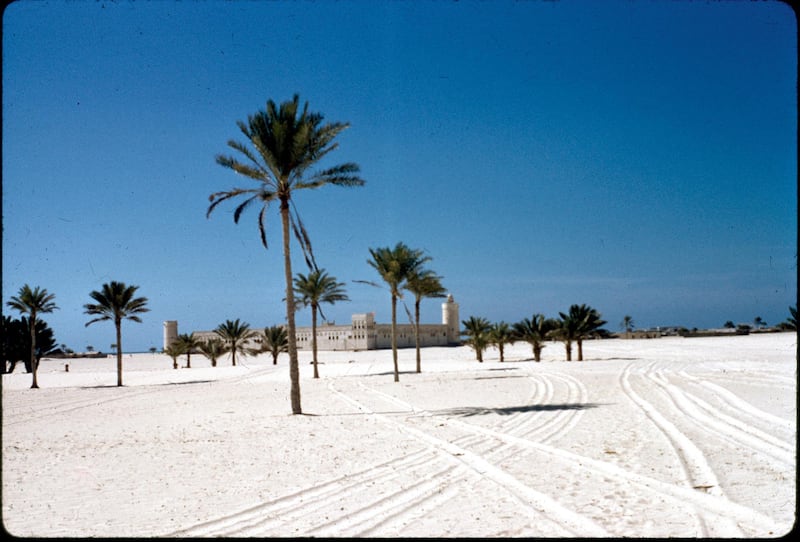 Abu Dhabi's Qasr Al Hosn as seen by JB Kelly at around 1957.