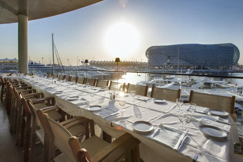 Cipriani at Yas Island offers views of the Yas Hotel and the marina. Courtesy Cipriani