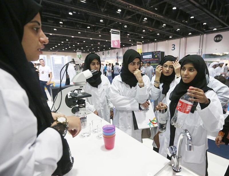 Youngsters from 58 countries have come to the capital to show their talent at  the Expo Sciences International 2013, which began on Sunday. Fatima Al Marzooqi / The National