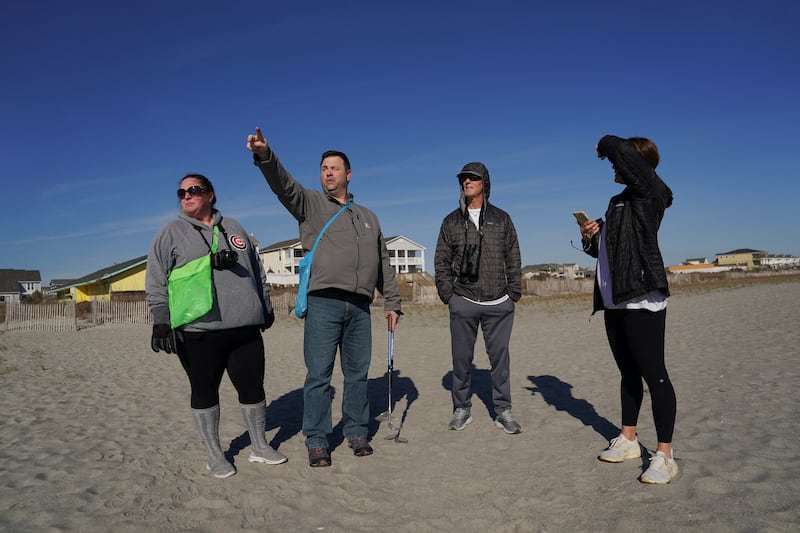 Spectators watch from the coast. Reuters