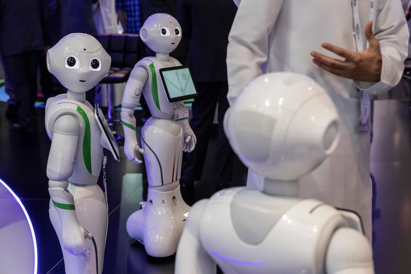 Robots gather on the third day of Gitex 2021 at the World Trade Centre in Dubai. All photos: Antonie Robertson/The National