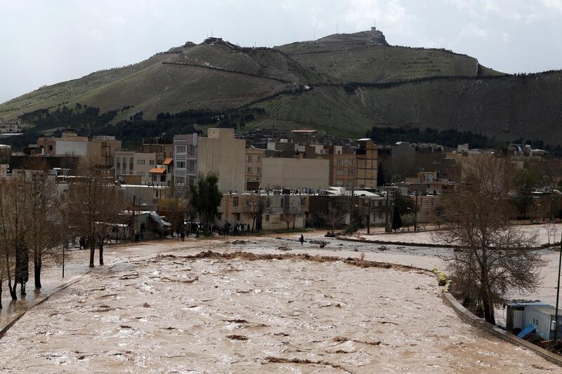 Flooding in the city of Khorramabad, Lorestan Province, western Iran.  EPA