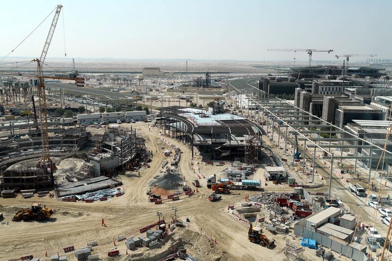 Dubai, United Arab Emirates - October 21, 2019: Exclusive site tour of Expo 2020. The Global Media briefing will introduce the world's media to The Worl's Greatest Show. Monday the 21st of October 2019. JVC, Dubai. Chris Whiteoak / The National