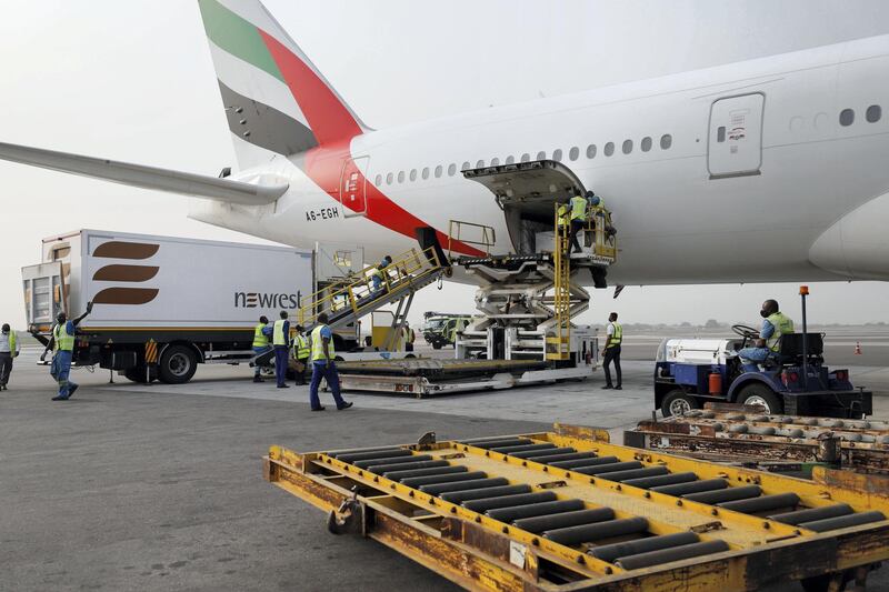 On 24 February 2021, staff unloads the first shipment of COVID-19 vaccines distributed by the COVAX Facility at the Kotoka International Airport in Accra, Ghana's capital. 

The shipment with 600 doses of the vaccine also represents the beginning of what should be the largest vaccine procurement and supply operation in history. The COVAX Facility plans to deliver close to 2 billion doses of COVID-19 vaccines this year. This is an unprecedented global effort to make sure all citizens have access to vaccines.
Anne-Claire Dufay UNICEF UNICEF Representative in Ghana and WHO country representative Francis Kasolo said in a joint statement:
After a year of disruptions due to the COVID-19 pandemic, with more than 80,700 Ghanaians getting infected with the virus and over 580 lost lives, the path to recovery for the people of Ghana can finally begin.

"This is a momentous occasion, as the arrival of the COVID-19 vaccines into Ghana is critical in bringing the pandemic to an end," 

These 600,000 COVAX vaccines are part of an initial tranche of deliveries of the AstraZeneca / Oxford vaccine licensed to the Serum Institute of India, which represent part of the first wave of COVID vaccines headed to several low and middle-income countries.
“The shipments also represent the beginning of what should be the largest vaccine procurement and supply operation in history. The COVAX Facility plans to deliver close to 2 billion doses of COVID-19 vaccines this year. This is an unprecedented global effort to make sure all citizens have access to vaccines.
“We are pleased that Ghana has become the first country to receive the COVID-19 vaccines from the COVAX Facility. We congratulate the Government of Ghana – especially the Ministry of Health, Ghana Health Service, and Ministry of Information - for its relentless efforts to protect the population. As part of the UN Country Team in Ghana, UNICEF and WHO reiterate our commitment to support the vaccination campaign and contain the spread 