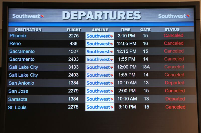 The US Department of Transportation says it will look into flight cancellations by Southwest that have left travellers stranded. AP