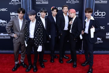 South Korean boy band BTS attends the 2019 Billboard Music Awards at the MGM Grand Garden Arena on May 1, 2019, in Las Vegas, Nevada. / AFP