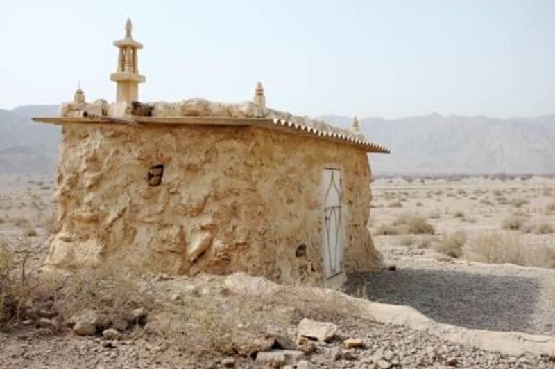 August 14. A small stone mosque in Wadi Haqil made of stone gathered from the surrounding mountains. August 14, Ras Al Khaimah. United Arab Emirates (Photo: Antonie Robertson/The National)