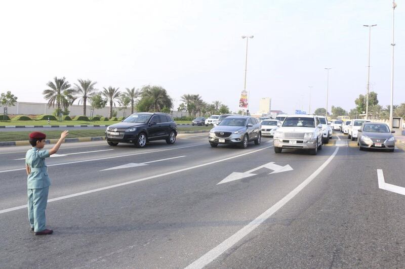 Abdullah Al Katbi got a run-out as a traffic officer after his father wrote to police about his dream. RAK Police