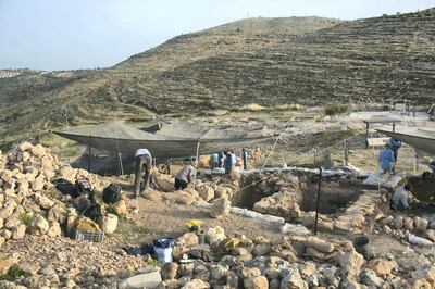 General view of the Biblical research excavation site, near Shilo, West Bank. Amnon Gutman for The National