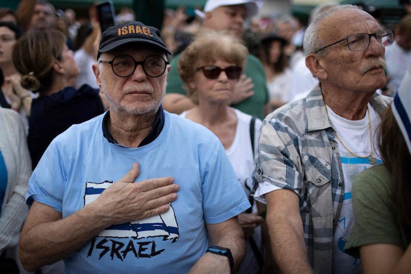A rally in support of Israel in Aventura, Florida. AFP