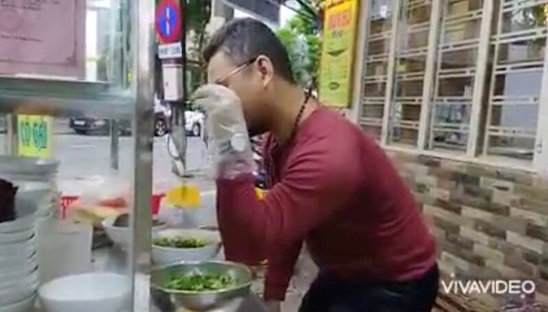 Bui Tuan Lam, 38, cooks at his beef noodle shop, in Danang, Vietnam. Reuters