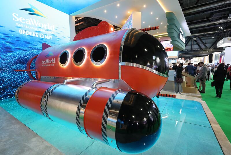 A submarine in the seaworld section of the trade show. Chris Whiteoak / The National