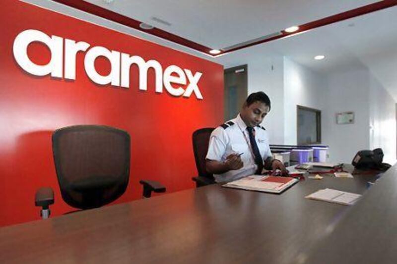 Aramex was among the companies that set up up booths to attend to customers. Jumana El Heloueh / Reuters