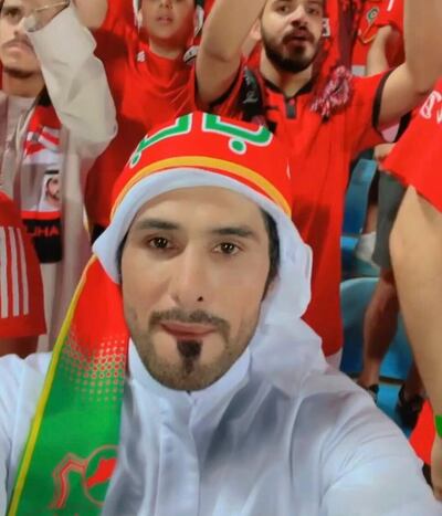 Shabab Al Ahli supporter Faisal Al Shehhi. Photo: Faisal Al Shehhi