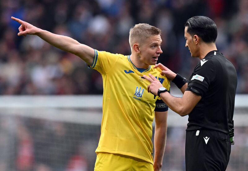 Oleksandr Zinchenko 6 – Played deep in an effort to link defence and midfield, but England’s press meant he had very little room to maneuvre. Was guilty of leaving Mykolenko isolated on several occasions. 
AFP