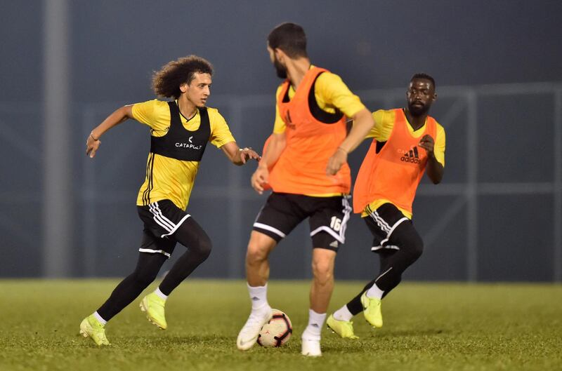 The UAE national team train in Shah Alam ahead of Tuesday's World Cup qualification opener against Malaysia in Kuala Lumpur. The match represents new manager Bert van Marwijk's first competitive fixture in charge. Courtesy UAE FA