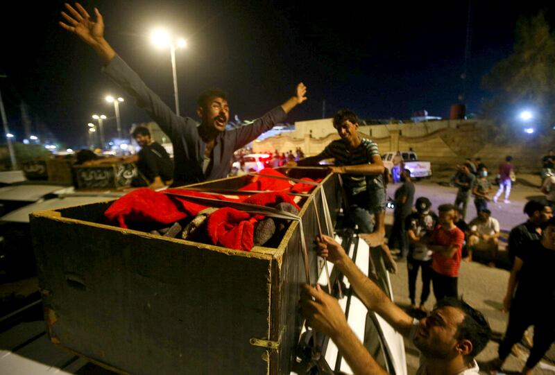 Angry relatives of patients gathered in front of the hospital where they clashed with police.