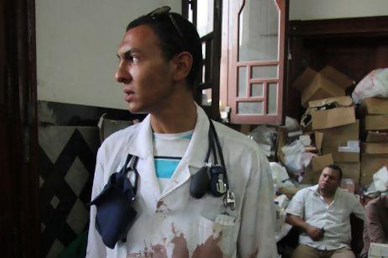 "When I saw this, I was angry to the absolute maximum ... this is abnormal treatment from the army," said Mohamed Shehab, a medical student who has been volunteering in field hospitals since the uprising two and a half years ago.