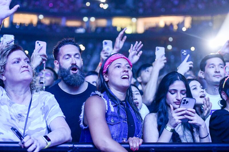 Fans excited to see Maroon 5 live at Etihad Arena.