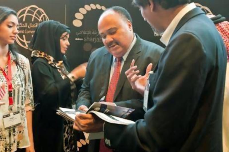Martin Luther King III tells participants of the Government Communication Forum that Arabs can learn from his father, the late American civil rights icon. Antonie Robertson / The National