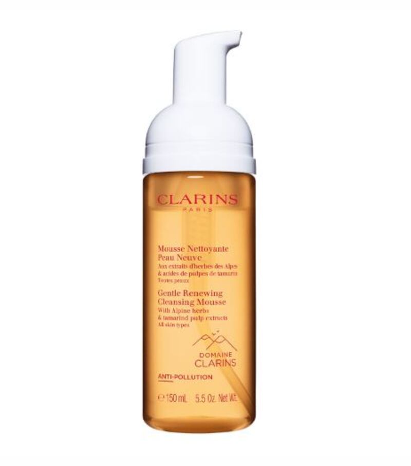 Gentle renewing cleansing mousse, Dh128, Clarins. Photo: Sephora