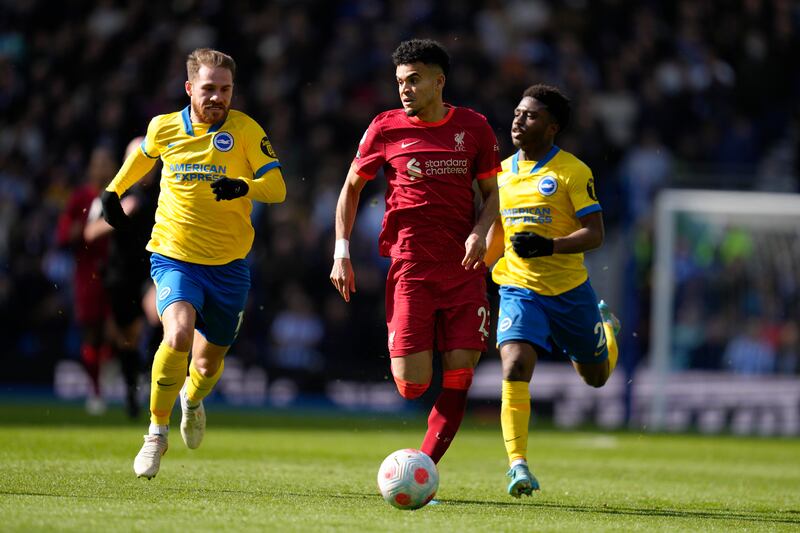 Left midfield: Luis Diaz (Liverpool) – Continued his brilliant start to life at Liverpool with an outstanding display and a goal that required plenty of bravery at Brighton. AP