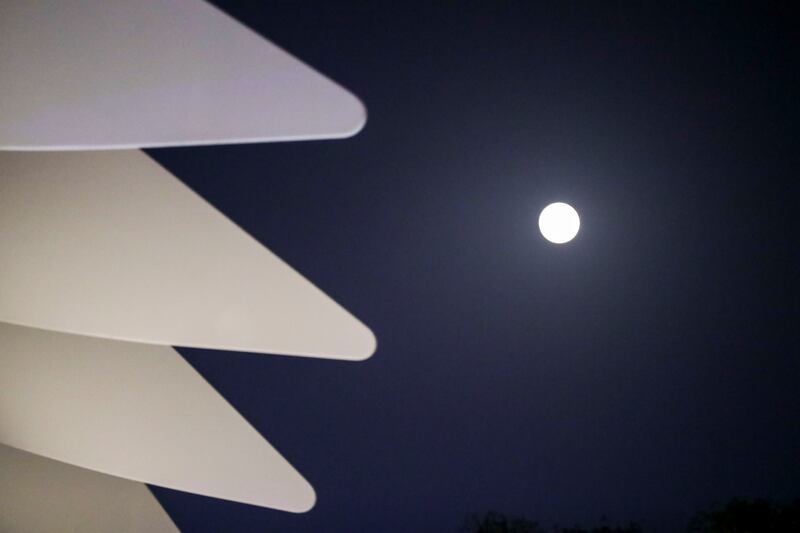 The Hunter's Moon as seen from the UAE pavilion at Expo 2020 Dubai. Photo: Khushnum Bhandari / The National