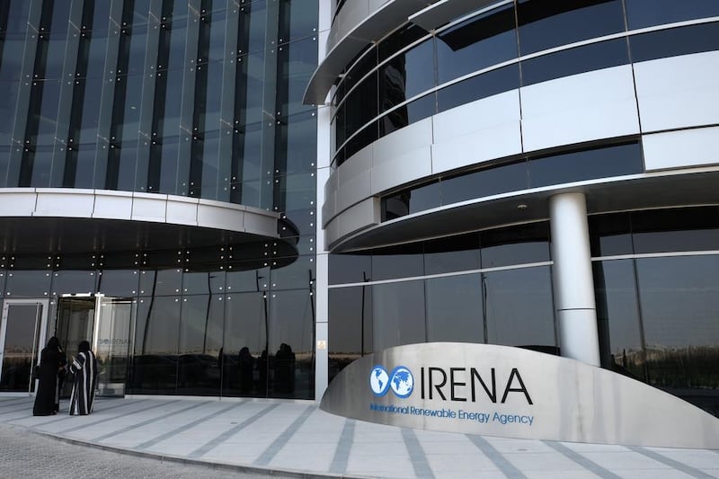 The new Irena headquarters building, located at Masdar, will open on Wednesday. Delores Johnson / The National 