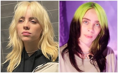 Billie Eilish has debuted new blonde hair, a depature from the green and black hair, which had become her trademark. Instagram / Billie Eilish, EPA