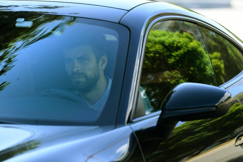 Barcelona's Spanish defender Gerard Pique arrives. AFP