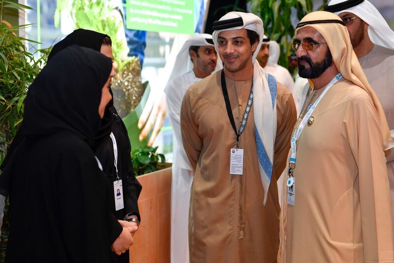 ABU DHABI, 17th January, 2018 (WAM) -- The Vice President, Prime Minister and Ruler of Dubai, His Highness Sheikh Mohammed bin Rashid Al Maktoum, today visited the Abu Dhabi Sustainability Week, ADSW 2018, the largest sustainability gathering in the Middle East. Wam