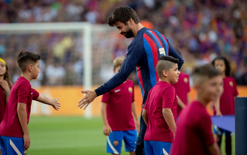 Gerard Pique 6 - On at half time. Uncertain time for one of Barça’s best-paid players. AP Photo 