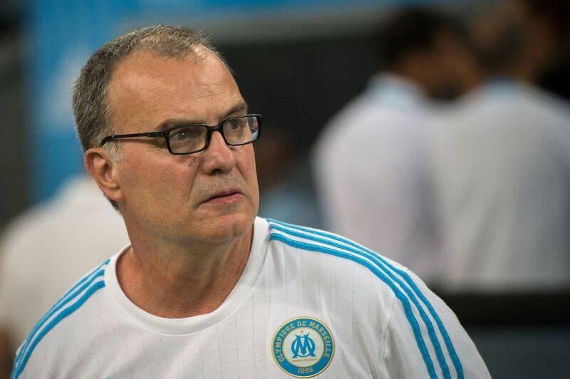 Marcelo Bielsa stunned French football on August 8 when he quit as coach of Marseille just minutes after his team had lost their season opener 1-0 at Caen. "I have resigned from my post as manager of Marseille," the Argentine announced at the end of his post-match news conference. AFP PHOTO / BERTRAND LANGLOIS