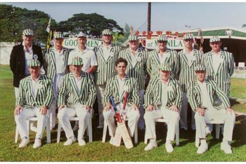 Band of brothers: The line-up of the Good Men of Manila Cricket Club in 1992.