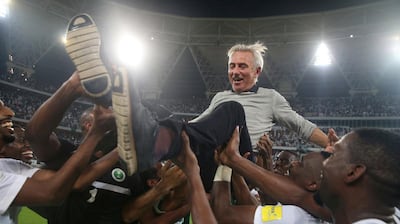 Bert van Marwijk helped Saudi Arabia qualify for the 2018 World Cup, but parted ways with the team shortly after. AP Photo