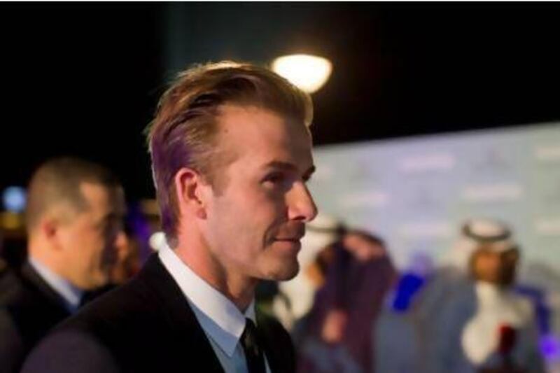 David Beckham attended a dinner function hosted to launch Strategic Visions magazine at the Emirates Palace.